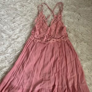 Altar'd State Blush Lace Dress